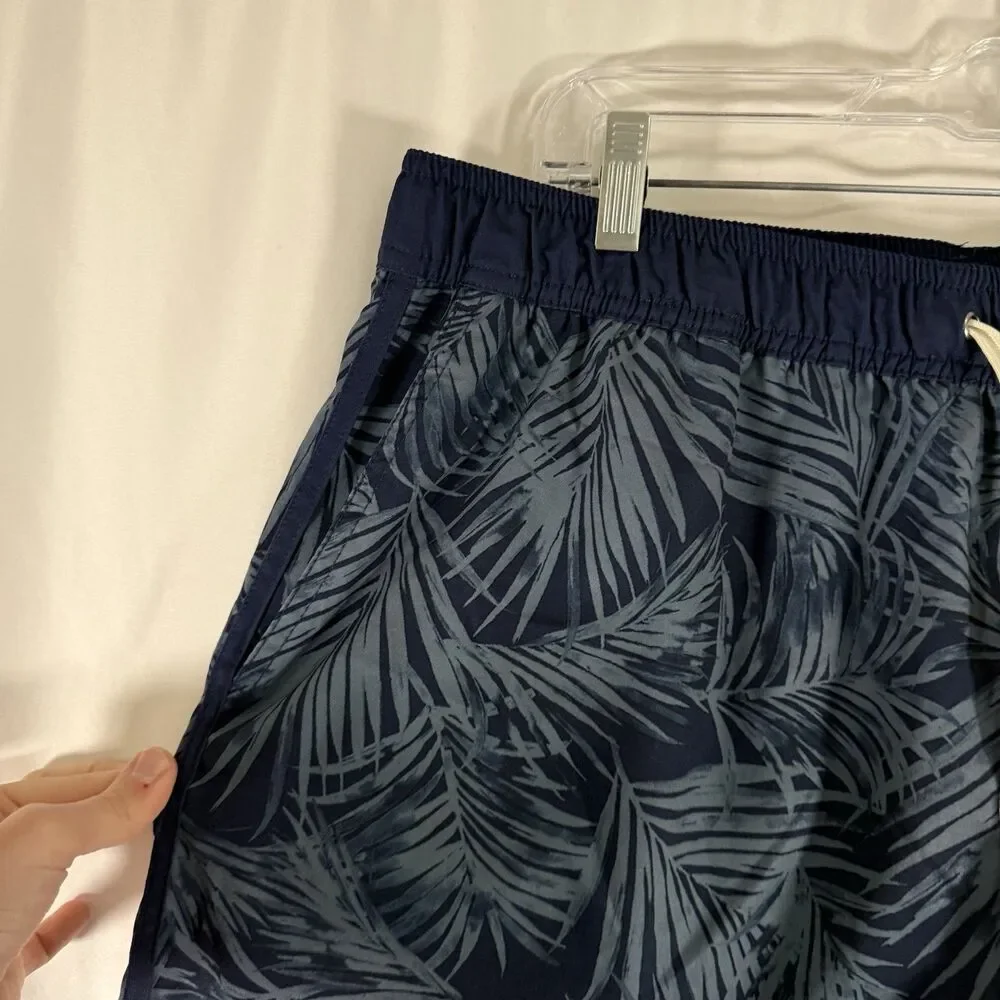Fair Harbor Swim Trunks Men's XXL Blue Floral Hawaiian Drawstring Pull On 8